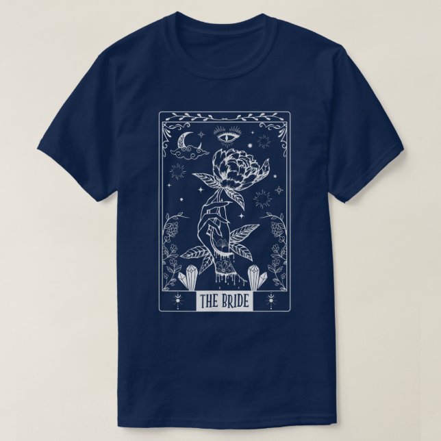 Bride Tarot Card Bride & Bridesmaids Boho Bach T Shirt (Design framsida)