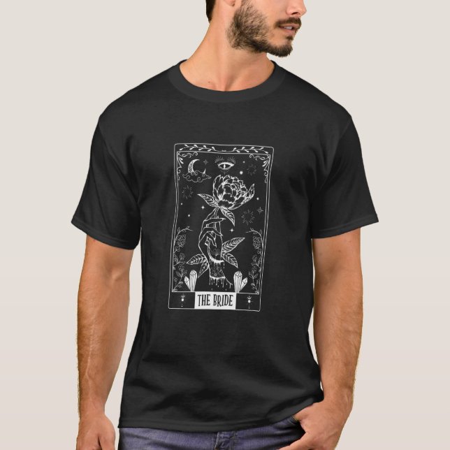 Bride Tarot Card Bride & Bridesmaids Boho Bach T Shirt (Framsida)