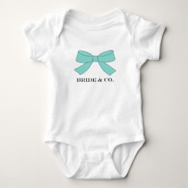 BRIDE Teal Blue Bow Tutu Shower Party Tee Shirt