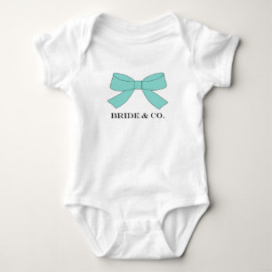 BRIDE Teal Blue Bow Tutu Shower Party Tröja