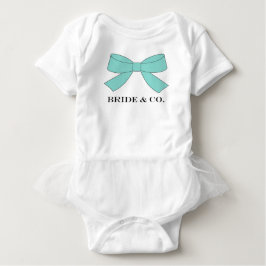 BRIDE Teal Blue Bow Tutu Shower Party Tröja