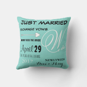 BRIDE Teal Blue Ny gifta we Kudde