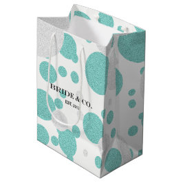BRIDE Teal Blue Polka Dot Shower Tiara Party