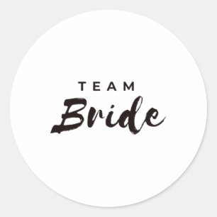 Bride Team Bride Team Groom Premium i Brudens sida Runt Klistermärke