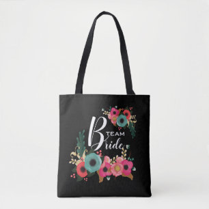 Bride Team. Bridesmaid Bröllop Gift Tygkasse