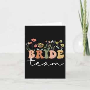 Bride Team Bröllop Bride WildblommBachelorette P Kort