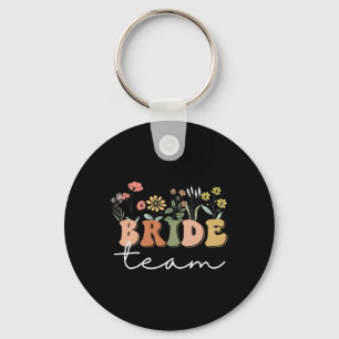 Bride Team Bröllop Bride WildblommBachelorette P Nyckelring
