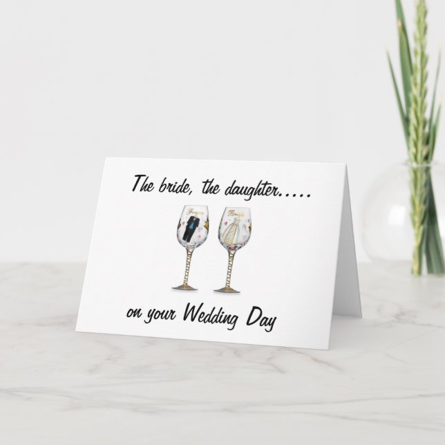 BRIDE-THE DAUGHTER-BRÖLLOP KORT (Framsida)