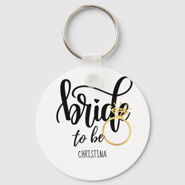 Bride to be Bröllop Bachelorette Möhippa Nyckelring (Framsida)