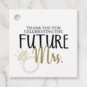 Bride to be, future Mrs, Möhippa, decor Gåvor Etiketter
