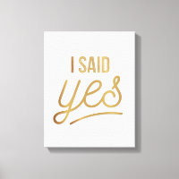 Bride to be Gift - jag sa ja Gold Foil (faux)