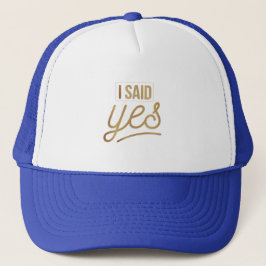 Bride to be Gift - jag sa ja Gold Foil (faux) Keps