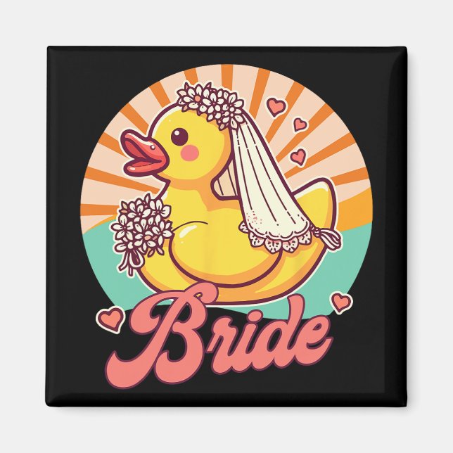 Bride to be Möhippa Bröllop Bachelorette Rubber Du Magnet (Framsidan)