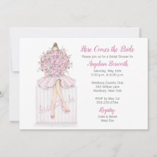 Bride-to-be On Gift Bridal Shower Invitation Inbjudningar