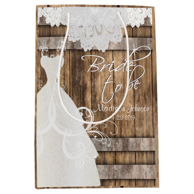 Bride to be - Rustic Wood Barrel och Snöre Design (Framsidan)