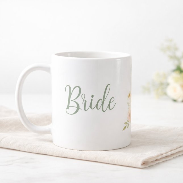 Bride to Be Wildflower Garden Personalized  Kaffemugg (Skapare uppladdad)
