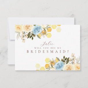 Bride to Bee Bridesmaid Card Inbjudningar