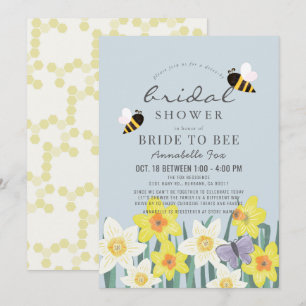 Bride to Bee Daffodil Blue Drive by Möhippa Inbjudningar