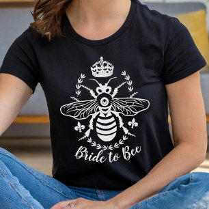 Bride to Bee Honeybee Krona Bröllop   PERSONLIG T Shirt
