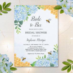 Bride to Bee Honeycomb Hydrangea Möhippa Inbjudningar