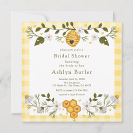 Bride to Bee Inbjudningskort för möhippan