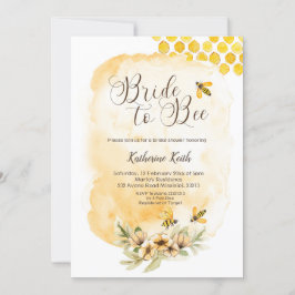 Bride to Bee Inbjudningskort för möhippan