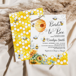 Bride to Bee Sunblomma Inbjudningskort för möhippa
