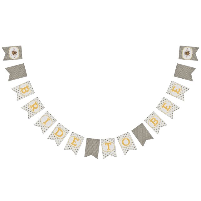 Bride to Bee - Svart och vit banderoll Vimplar (Alla)