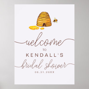 Bride to Bee Welcome Sign Poster