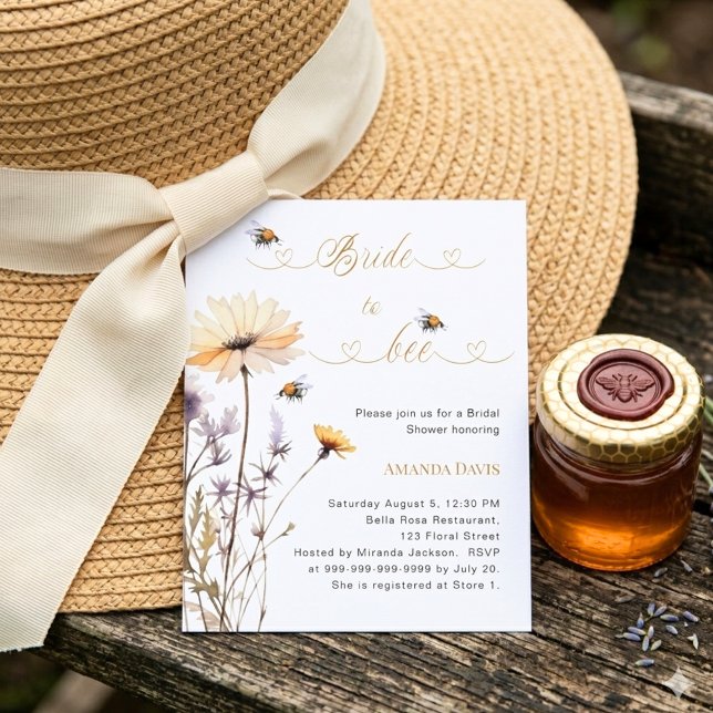 Bride to bee wildflower bridal shower invitation (Skapare uppladdad)