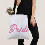 BRIDE TOTE BAG TYGKASSE<br><div class="desc">BRIDE TOTE BAG, BACHELORETTE, MÖHIPPA, BRÖLLOP</div>