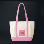 Bride Tote Tygkasse<br><div class="desc">Tote-väska som visas i Natural/Rosa med Bride-text. com. com.</div>