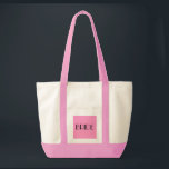 Bride Tote Tygkasse<br><div class="desc">Tote-väska som visas i Natural/Rosa med Bride-text. com. com.</div>