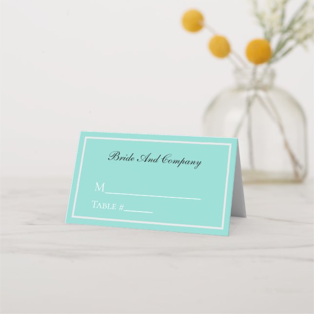 Bride Touch Silver Bröllop Suite Elegant Party Placeringskort (Framsida)