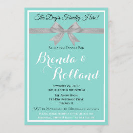 BRIDE Touch Silver Bröllop Suite Rehearse Party Inbjudningar