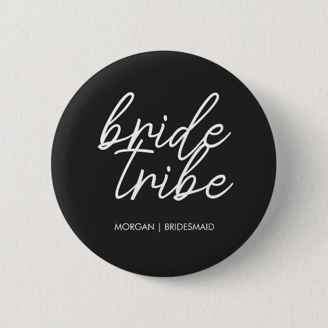 Bride Tribe | Bachelorette Bridesmaid Modern Knapp (Framsida)