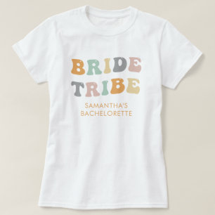 Bride Tribe Bachelorette Helg Party Retro T Shirt