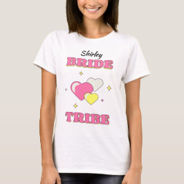 BRIDE TRIBE Bachelorette/Hen editable namn T Shirt