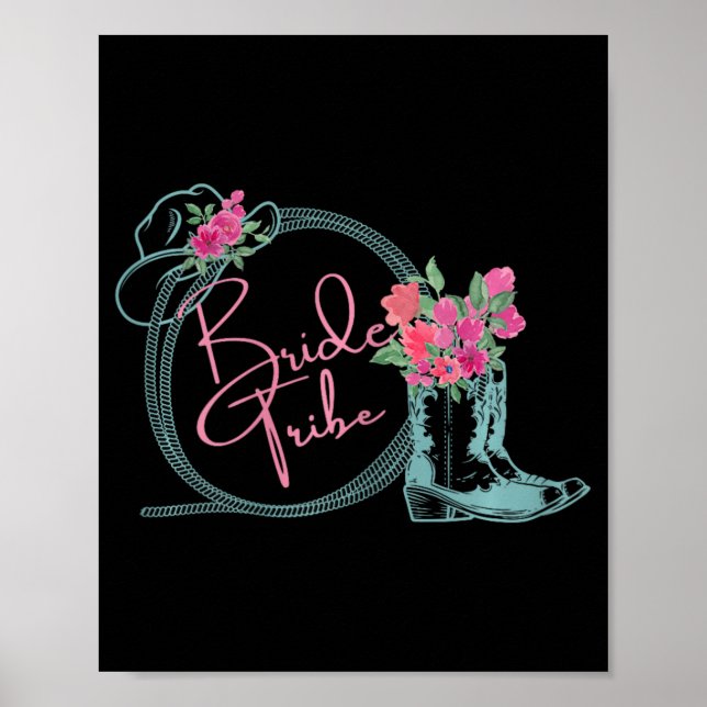 Bride Tribe Bachelorette Nashville Land Coastal Poster (Framsidan)