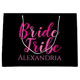 Bride Tribe Bachelorette Party Shock rosa Black
