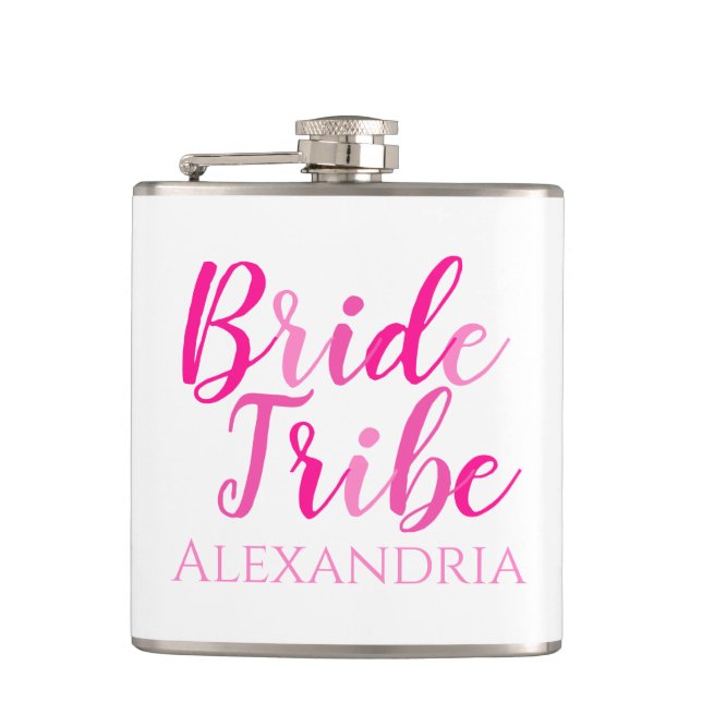 Bride Tribe Bachelorette Party Shock rosa Fickplunta (Framsidan)