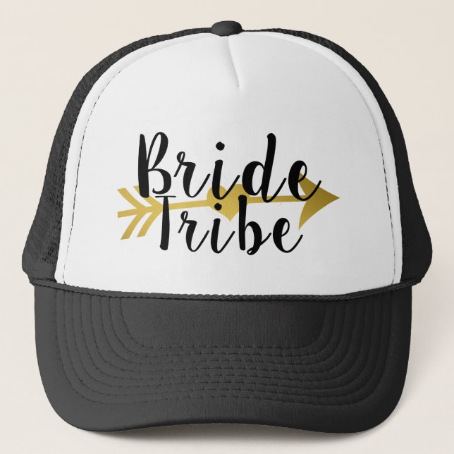 Bride Tribe Bridesmaid Hat Truckerkeps (Framsida)