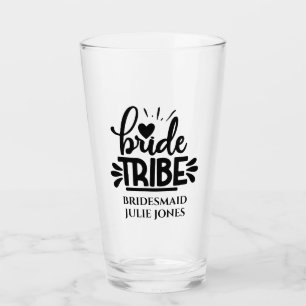 Bride Tribe bridesmaid personligt bröllp Glaskopp