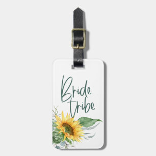 Bride Tribe Bridesmaid Solros Eucalyptus Rustic Bagagebricka