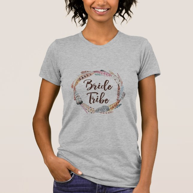 Bride Tribe Bridesmaid T-shirt (Framsida)