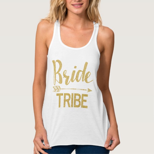 Bride Tribe Chic Linne Med Racerback (Framsida)