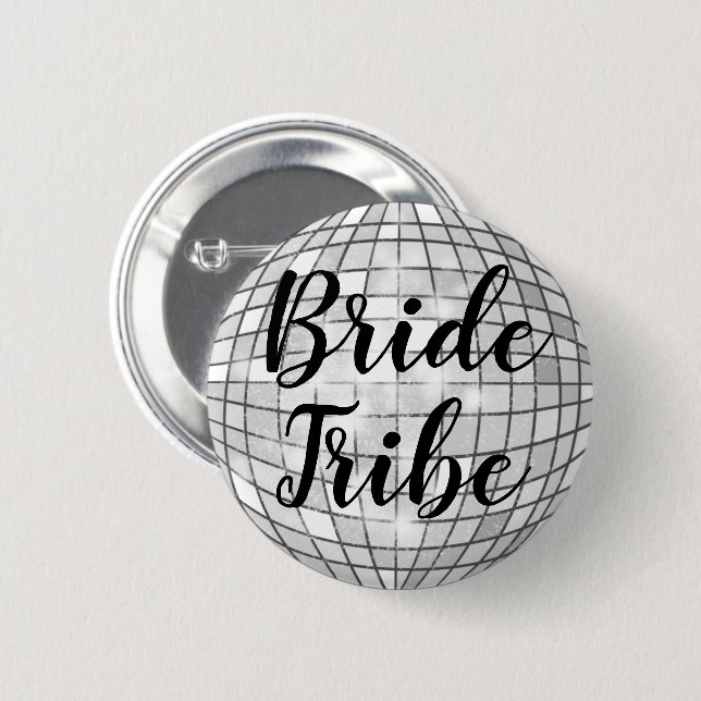 Bride Tribe Disco Boll Pin Knapp (Framsida & baksida)