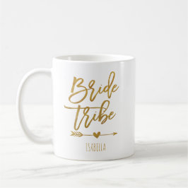 Bride tribe faux guld foil bridesmaid-gåva kaffemugg