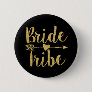 Bride Tribe Glitter-Print Golden Knapp