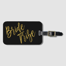 Bride Tribe Gold Foil Luggage Bag Märkre Bagagebricka